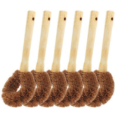 Coir brush long handle dishwashing brush – Eco Style Corner