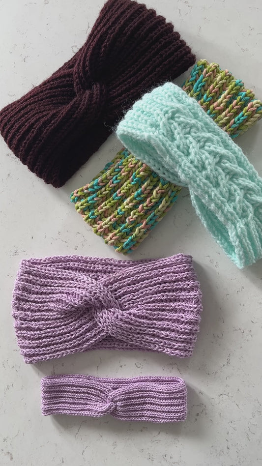 Eco-Friendly Hand-Knitted Headbands