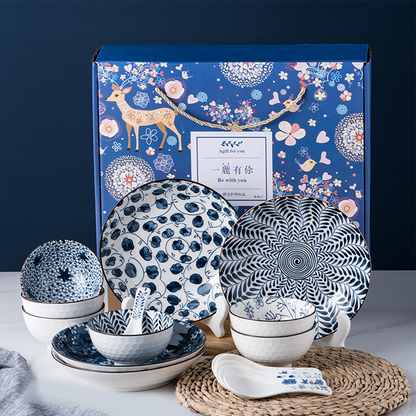 Japanese Style Ceramic Tableware Gift Set