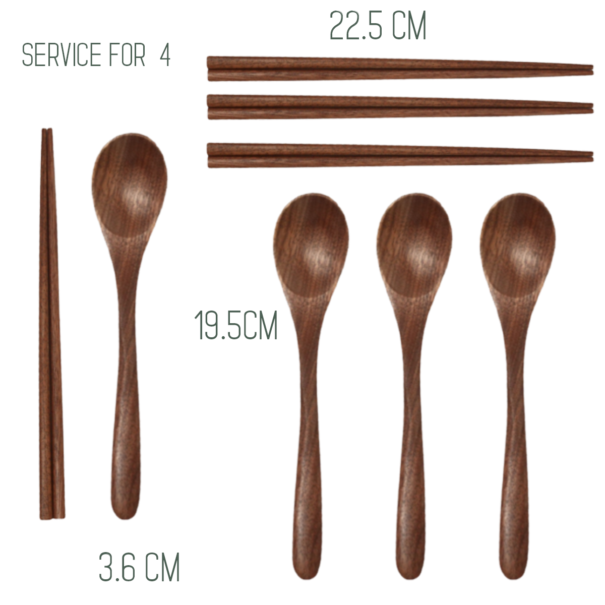 Black walnut utensils