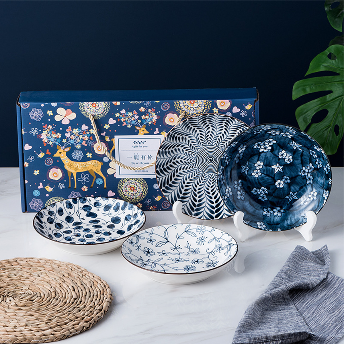 Japanese Style Ceramic Tableware Gift Set