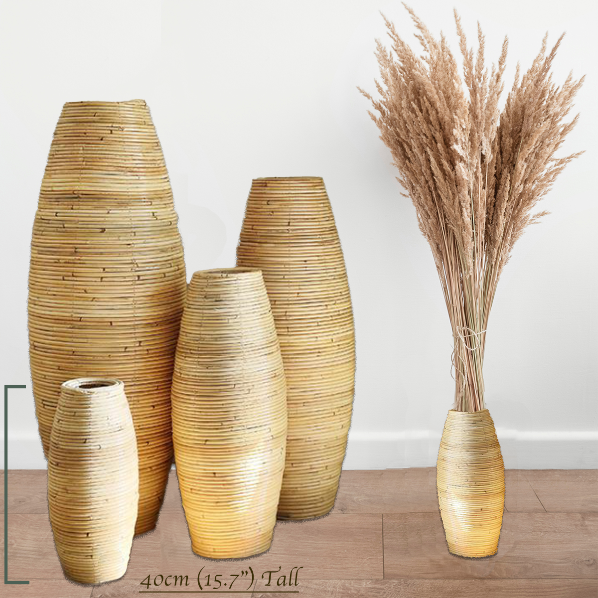 Rattle & Roll Rattan Vase