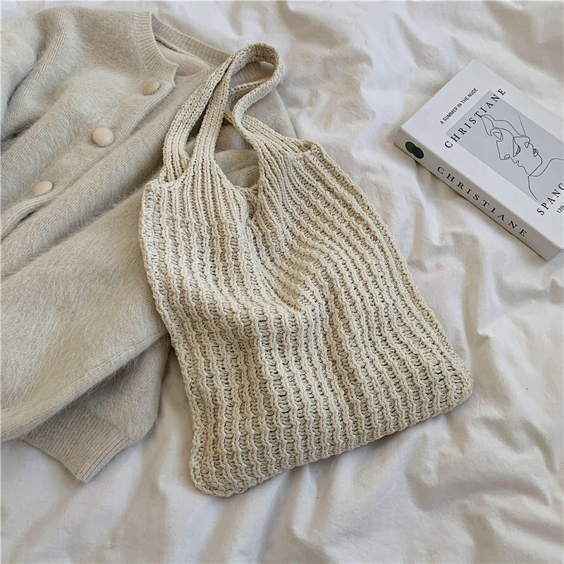 Minimalist Knitting Design Tote Bag